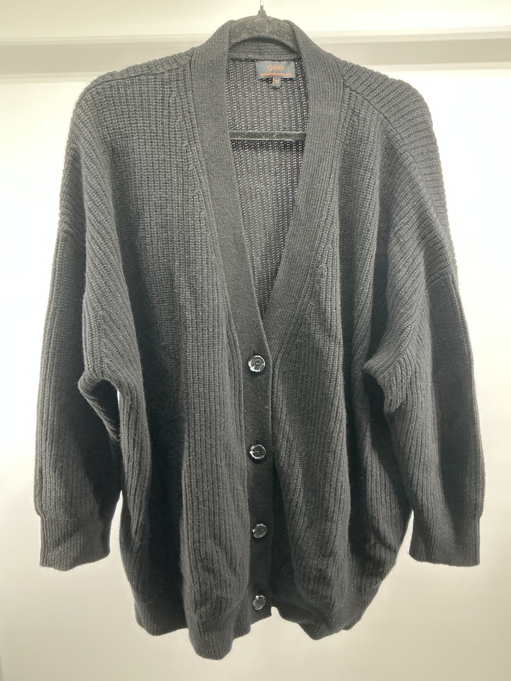 Mongolian Cashmere Oversized Boyfriend Cardigan Sweater